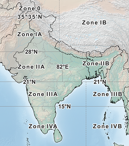 India Map With Grid Lines Indian Grid System - Information About The Indian Grid, It's Usage And It's  Parameters